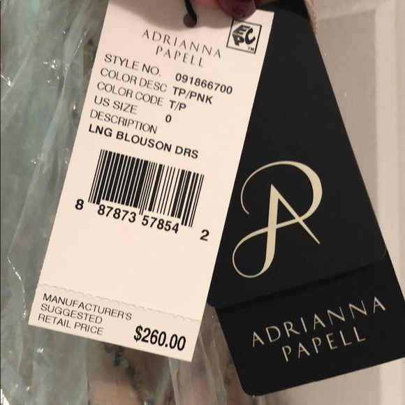 Adrianna Papell Art Deco Blouson Beaded Gown - Picture 4 of 4